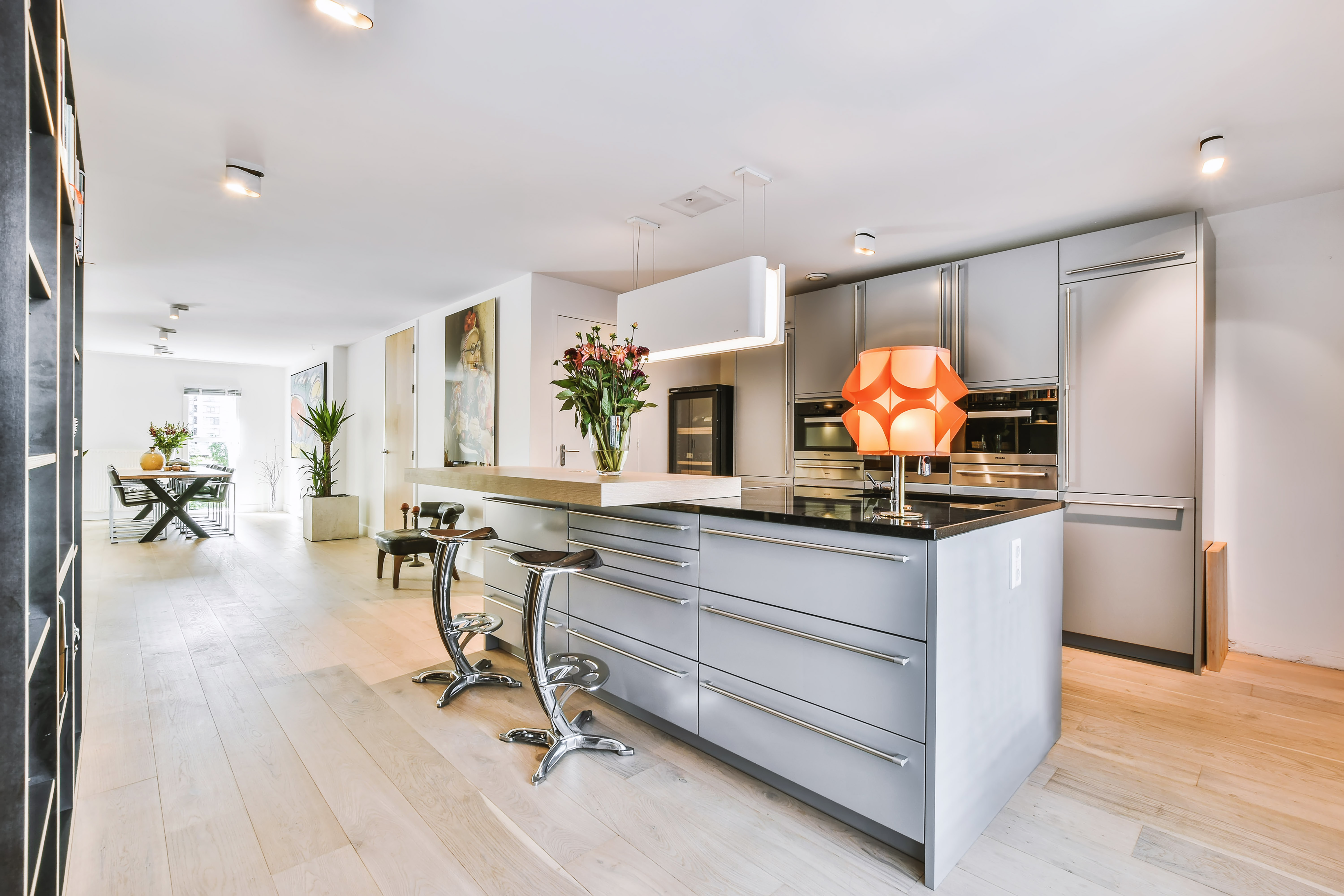 Spacious kitchen interior